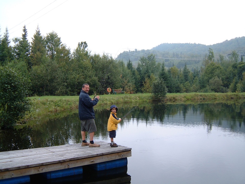 La pêche au lac de la ferme