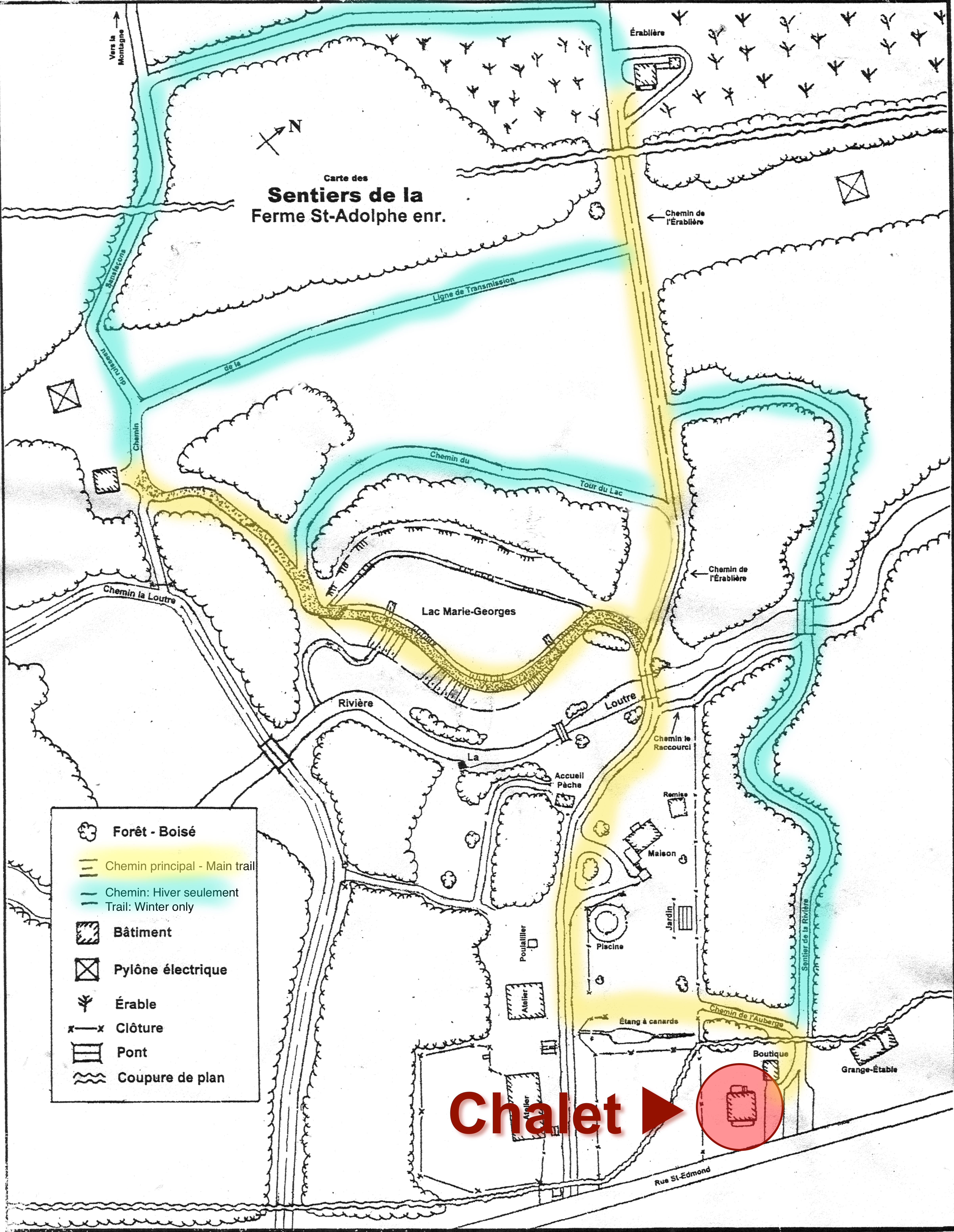 Carte de nos sentiers