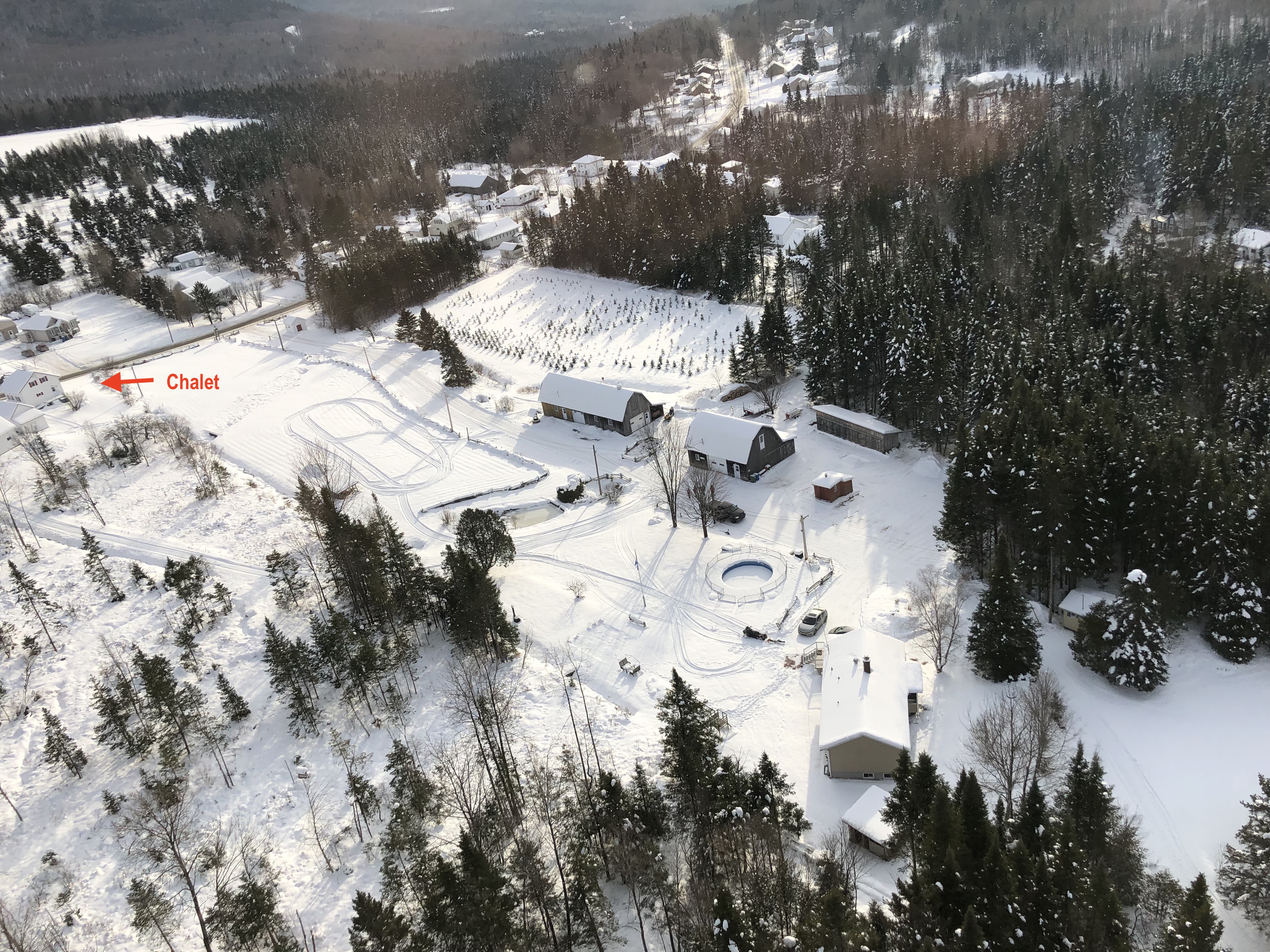 Aerial photo in winter